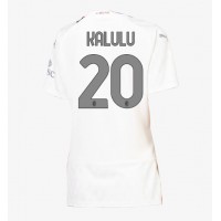 Camisa de Futebol AC Milan Pierre Kalulu #20 Equipamento Secundário Mulheres 2023-24 Manga Curta